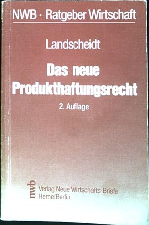 Imagen del vendedor de Das neue Produkthaftungsrecht. NWB-Ratgeber Wirtschaft a la venta por books4less (Versandantiquariat Petra Gros GmbH & Co. KG)