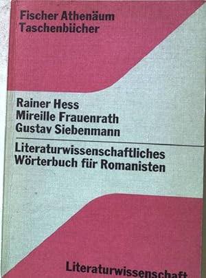 Image du vendeur pour Literaturwissenschaftliches Wrterbuch fr Romanisten. FAT 2006 mis en vente par books4less (Versandantiquariat Petra Gros GmbH & Co. KG)