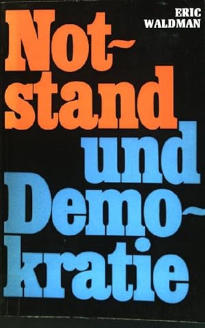 Bild des Verkufers fr Notstand und Demokratie zum Verkauf von books4less (Versandantiquariat Petra Gros GmbH & Co. KG)