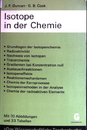 Bild des Verkufers fr Isotope in der Chemie. Das wissenschaftliche Taschenbuch; 11 zum Verkauf von books4less (Versandantiquariat Petra Gros GmbH & Co. KG)