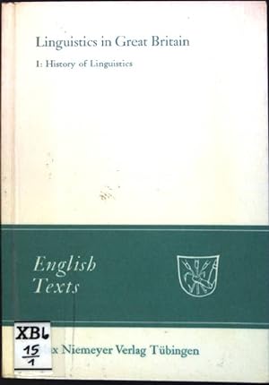 Immagine del venditore per Linguistics in Great Britain 1: History of Linguistics. English texts ; 14. venduto da books4less (Versandantiquariat Petra Gros GmbH & Co. KG)