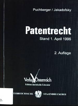 Imagen del vendedor de Patentrecht a la venta por books4less (Versandantiquariat Petra Gros GmbH & Co. KG)