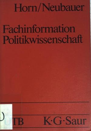 Image du vendeur pour Fachinformation Politikwissenschaft. (UTB 1475,) mis en vente par books4less (Versandantiquariat Petra Gros GmbH & Co. KG)