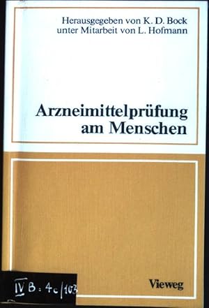 Bild des Verkufers fr Arzneimittelprfung am Menschen zum Verkauf von books4less (Versandantiquariat Petra Gros GmbH & Co. KG)