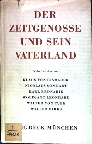 Imagen del vendedor de Der Zeitgenosse und sein Vaterland a la venta por books4less (Versandantiquariat Petra Gros GmbH & Co. KG)