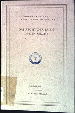 Bild des Verkufers fr Das Recht der Laien in der Kirche. zum Verkauf von books4less (Versandantiquariat Petra Gros GmbH & Co. KG)
