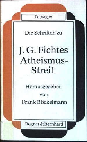 Seller image for Die Schriften zu J. G. Fichtes Atheismus-Streit for sale by books4less (Versandantiquariat Petra Gros GmbH & Co. KG)