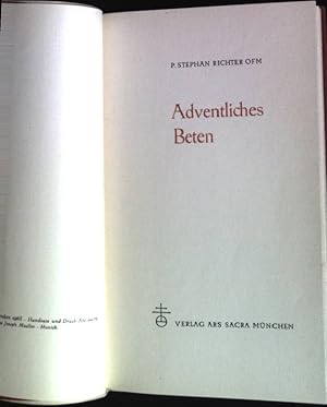 Bild des Verkufers fr Adventliches Beten zum Verkauf von books4less (Versandantiquariat Petra Gros GmbH & Co. KG)