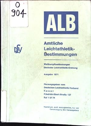 Seller image for Amtliche Wettkampfsbestimmungen fr Leichtathletik. for sale by books4less (Versandantiquariat Petra Gros GmbH & Co. KG)