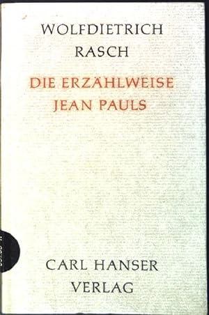 Bild des Verkufers fr Die Erzhlweise Jean Pauls zum Verkauf von books4less (Versandantiquariat Petra Gros GmbH & Co. KG)
