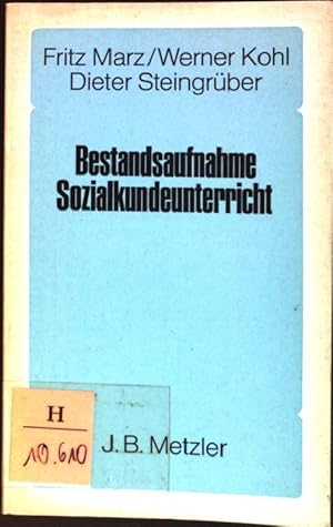 Bild des Verkufers fr Bestandsaufnahme Sozialkundeunterricht. zum Verkauf von books4less (Versandantiquariat Petra Gros GmbH & Co. KG)