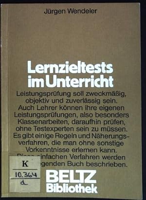 Immagine del venditore per Lernzieltests im Unterricht. (Nr. 102) Beltz-Bibliothek venduto da books4less (Versandantiquariat Petra Gros GmbH & Co. KG)