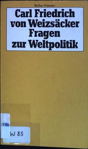 Bild des Verkufers fr Fragen zur Weltpolitik. (Nr. 186) Reihe Hanser zum Verkauf von books4less (Versandantiquariat Petra Gros GmbH & Co. KG)