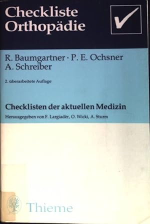 Bild des Verkufers fr Checkliste Orthopdie. Checklisten der aktuellen Medizin zum Verkauf von books4less (Versandantiquariat Petra Gros GmbH & Co. KG)