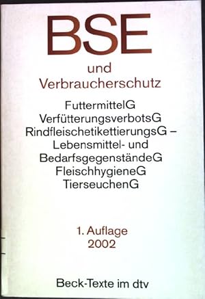 Bild des Verkufers fr BSE und Verbraucherschutz ; Textausgabe. (Nr. 5760) Beck-Texte im dtv zum Verkauf von books4less (Versandantiquariat Petra Gros GmbH & Co. KG)