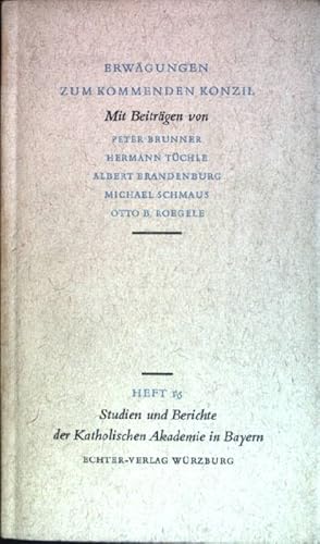 Bild des Verkufers fr Erwgungen zum kommenden Konzil zum Verkauf von books4less (Versandantiquariat Petra Gros GmbH & Co. KG)