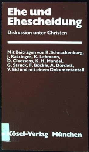 Imagen del vendedor de Zur Sakramentalitt der Ehe; in: Ehe und Ehescheidung - Diskussion unter Christen a la venta por books4less (Versandantiquariat Petra Gros GmbH & Co. KG)