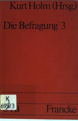 Bild des Verkufers fr Die Befragung 3: Die Faktorenanalyse. (Nr. 433) UTB zum Verkauf von books4less (Versandantiquariat Petra Gros GmbH & Co. KG)