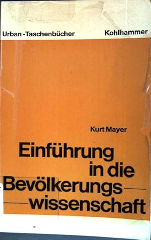 Bild des Verkufers fr Einfhrung in die Bevlkerungswissenschaft. (Nr. 161) Urban-Taschenbcher zum Verkauf von books4less (Versandantiquariat Petra Gros GmbH & Co. KG)