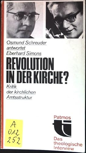 Seller image for Revolution in der Kirche?: Kritik der kirchlichen Amtsstruktur Das theologische Interview ; 3 for sale by books4less (Versandantiquariat Petra Gros GmbH & Co. KG)