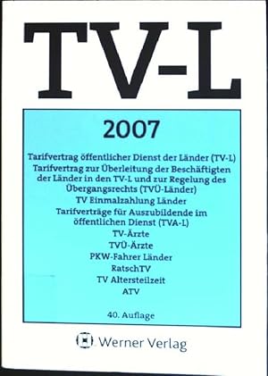 Seller image for TV-L 2007 for sale by books4less (Versandantiquariat Petra Gros GmbH & Co. KG)