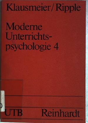 Seller image for Moderne Unterrichtspsychologie; Bd. 4: Forschungsmethoden und Messverfahren. (Nr. 500) UTB for sale by books4less (Versandantiquariat Petra Gros GmbH & Co. KG)