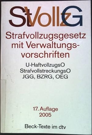 Imagen del vendedor de Strafvollzugsgesetz (StVollzG) (Nr. 5523) Beck-Texte im dtv a la venta por books4less (Versandantiquariat Petra Gros GmbH & Co. KG)