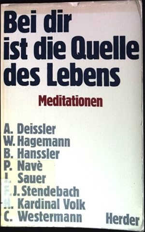 Bild des Verkufers fr Bei dir ist die Quelle des Lebens : Meditationen ber Psalm 36,10. zum Verkauf von books4less (Versandantiquariat Petra Gros GmbH & Co. KG)