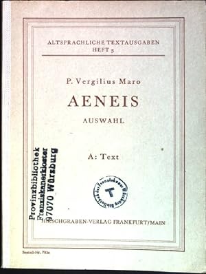 Bild des Verkufers fr Aeneis; Auswahl B: Text Altsprachliche Textausgaben; Heft 3 zum Verkauf von books4less (Versandantiquariat Petra Gros GmbH & Co. KG)