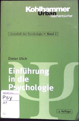 Bild des Verkufers fr Einfhrung in die Psychologie. (Nr. 551) Grundriss der Psychologie ; Bd. 2 zum Verkauf von books4less (Versandantiquariat Petra Gros GmbH & Co. KG)