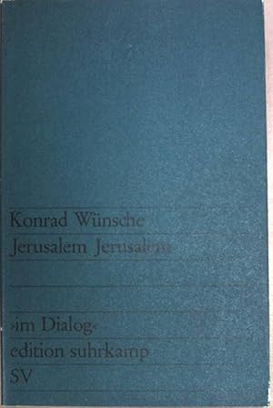 Bild des Verkufers fr Jerusalem Jerusalem (Nr.183) zum Verkauf von books4less (Versandantiquariat Petra Gros GmbH & Co. KG)