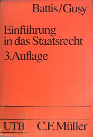 Bild des Verkufers fr Einfhrung in das Staatsrecht. (Nr. 1642) UTB zum Verkauf von books4less (Versandantiquariat Petra Gros GmbH & Co. KG)