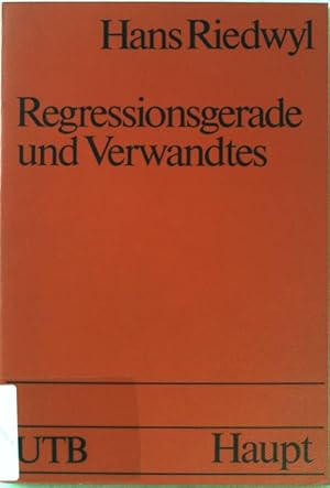 Bild des Verkufers fr Regressionsgerade und Verwandtes. (Nr 923) UTB. zum Verkauf von books4less (Versandantiquariat Petra Gros GmbH & Co. KG)
