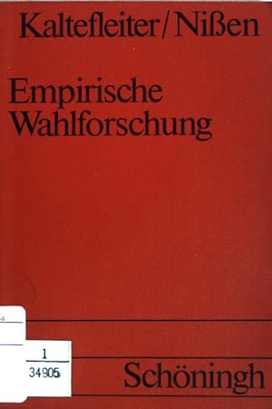 Bild des Verkufers fr Empirische Wahlforschung (Nr. 957) UTB zum Verkauf von books4less (Versandantiquariat Petra Gros GmbH & Co. KG)