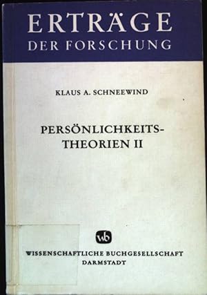 Seller image for Persnlichkeitstheorien II: Organismische und dialektische Anstze. Ertrge der Forschung - Band 216. for sale by books4less (Versandantiquariat Petra Gros GmbH & Co. KG)