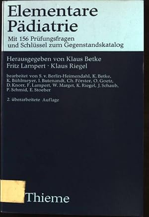 Seller image for Elementare Pdiatrie: Mit 156 Prfungsfragen und Schlssel zum Gegenstandskatalog. Flexibles Taschenbuch MED. for sale by books4less (Versandantiquariat Petra Gros GmbH & Co. KG)