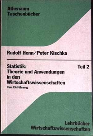 Seller image for Statistik; Teil 2. (FAT 5022 ) Lehrbcher Wirtschaftswiss. for sale by books4less (Versandantiquariat Petra Gros GmbH & Co. KG)