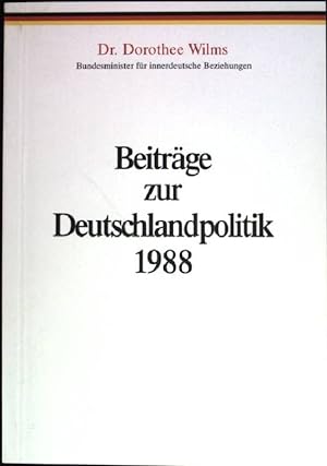 Bild des Verkufers fr Beitrge zur Deutschlandpolitik.1988. zum Verkauf von books4less (Versandantiquariat Petra Gros GmbH & Co. KG)