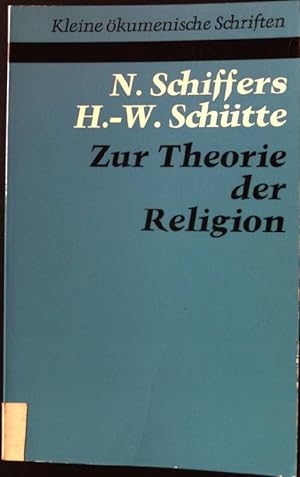 Imagen del vendedor de Zur Theorie der Religion. kumenische Forschungen - Band 7. a la venta por books4less (Versandantiquariat Petra Gros GmbH & Co. KG)