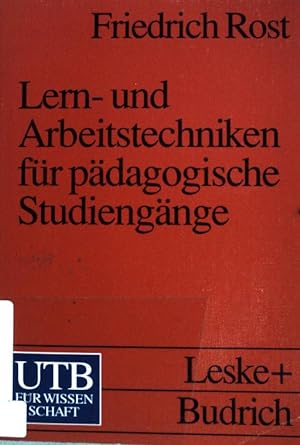 Bild des Verkufers fr Lern- und Arbeitstechniken fr pdagogische Studiengnge. (UTB 1994) zum Verkauf von books4less (Versandantiquariat Petra Gros GmbH & Co. KG)