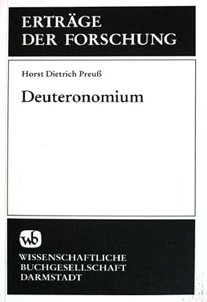 Imagen del vendedor de Deuteronomium. Ertrge der Forschung ; (Bd. 164) a la venta por books4less (Versandantiquariat Petra Gros GmbH & Co. KG)