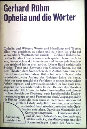 Imagen del vendedor de Ophelia und die Wrter. (Nr. 74) a la venta por books4less (Versandantiquariat Petra Gros GmbH & Co. KG)