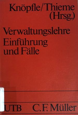 Bild des Verkufers fr Verwaltungslehre : Einf. u. Flle. UTB ; (Nr 1133) zum Verkauf von books4less (Versandantiquariat Petra Gros GmbH & Co. KG)