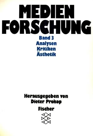 Bild des Verkufers fr Medienforschung Bd. 3: Analysen Kritiken sthetik. (Nr. 6553) zum Verkauf von books4less (Versandantiquariat Petra Gros GmbH & Co. KG)