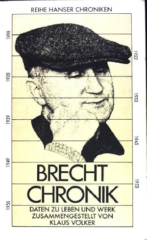 Seller image for Brecht-Chronik : Daten zu Leben u. Werk. (Reihe Hanser 74) for sale by books4less (Versandantiquariat Petra Gros GmbH & Co. KG)