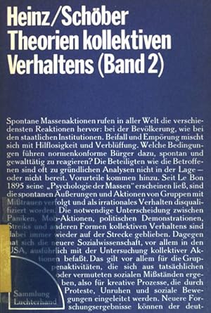 Bild des Verkufers fr Theorien kollektiven Verhaltens Bd. 2. (Nr. 119) zum Verkauf von books4less (Versandantiquariat Petra Gros GmbH & Co. KG)