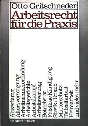 Bild des Verkufers fr Arbeitsrecht fr die Praxis. Ullstein-Bcher (Nr. 4040) zum Verkauf von books4less (Versandantiquariat Petra Gros GmbH & Co. KG)