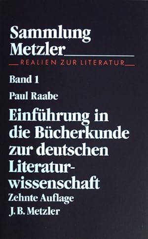 Bild des Verkufers fr Einfhrung in die Bcherkunde zur deutschen Literaturwissenschaft. (Nr. 1) zum Verkauf von books4less (Versandantiquariat Petra Gros GmbH & Co. KG)