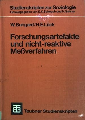 Bild des Verkufers fr Forschungsartefakte und nicht-reaktive Messverfahren. Teubner-Studienskripten ; (Nr 27) Studienskripten z. Soziologie zum Verkauf von books4less (Versandantiquariat Petra Gros GmbH & Co. KG)