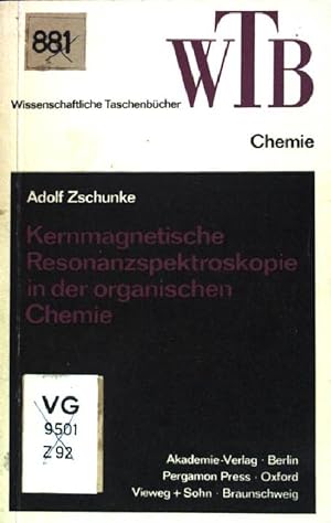 Seller image for Kernmagnetische Resonanzspektroskopie in der organischen Chemie. Wissenschaftliche Taschenbcher - (Band 88) for sale by books4less (Versandantiquariat Petra Gros GmbH & Co. KG)